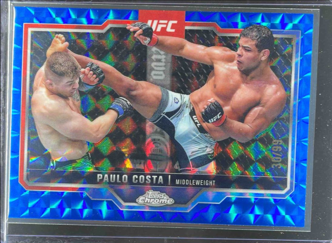 2025 Topps Chrome UFC #153 Blue Geometric Refractor /99