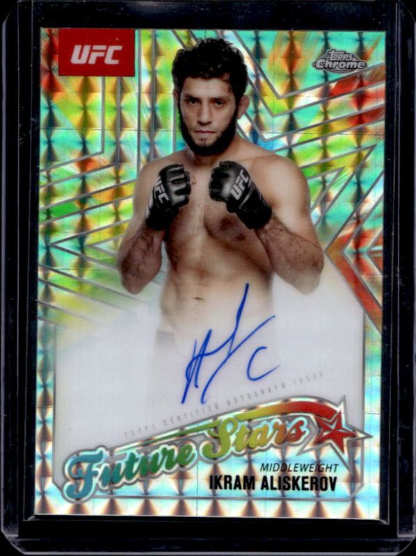 2025 Topps Chrome UFC #FSA-IA Future Stars Autographs - Aqua Geometric Refractor