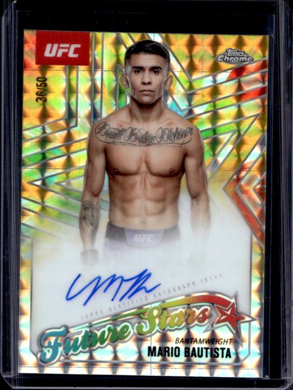 2025 Topps Chrome UFC #FSA-MB Future Stars Autographs - Gold Geometric Refractor /50