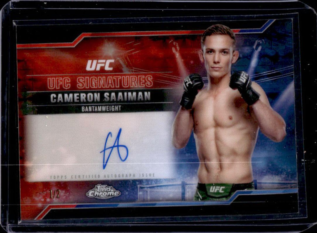2025 Topps Chrome UFC #SIG-CS UFC Signatures - Black Geometric Refractor /2
