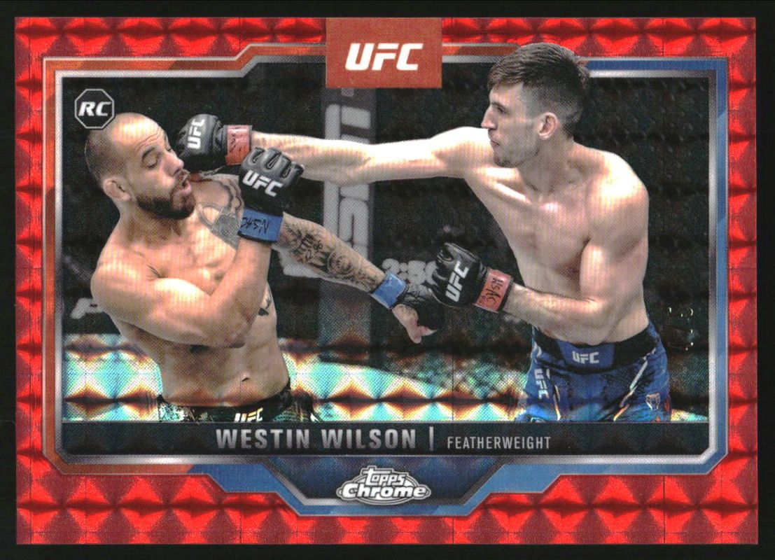 2025 Topps Chrome UFC #108 Red Geometric Refractor /5