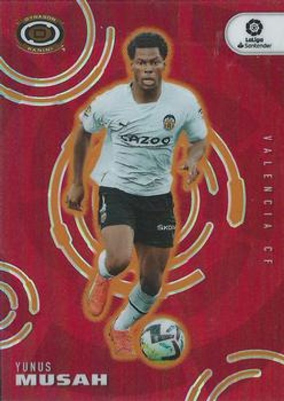 Yunus Musah 2022 Chronicles #288 Dynagon La Liga - Red /99 RAW