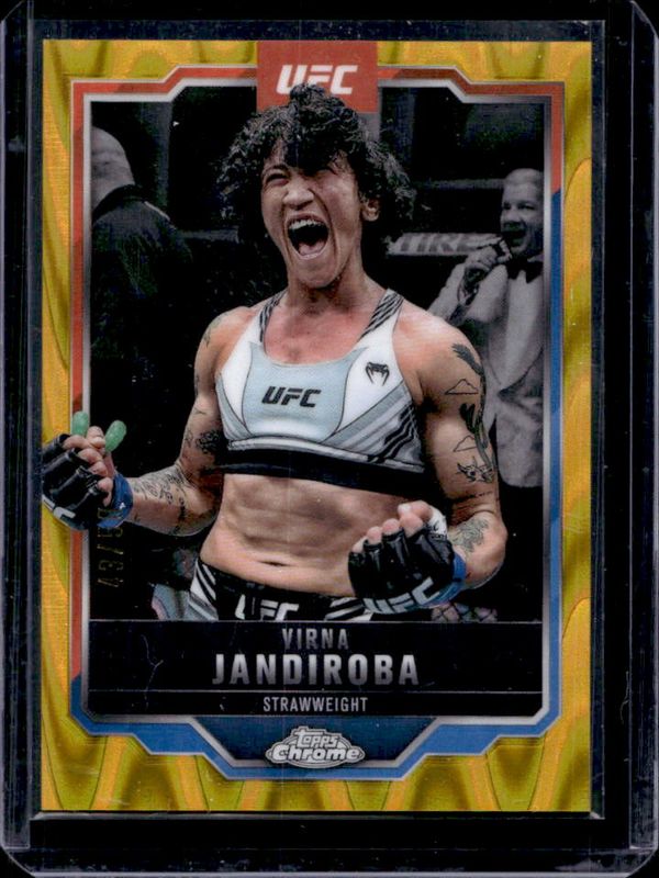 2025 Topps Chrome UFC #123 Gold RayWave /50
