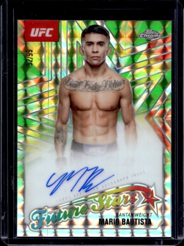 2025 Topps Chrome UFC #FSA-MB Future Stars Autographs - Green Geometric Refractor /99