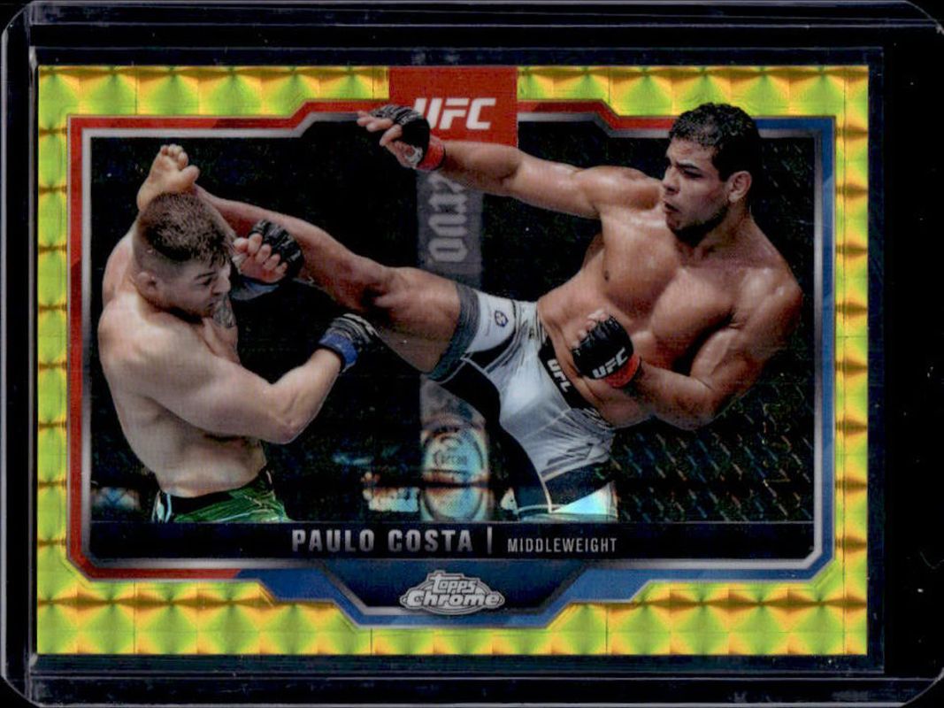 2025 Topps Chrome UFC #153 Gold Geometric Refractor /50