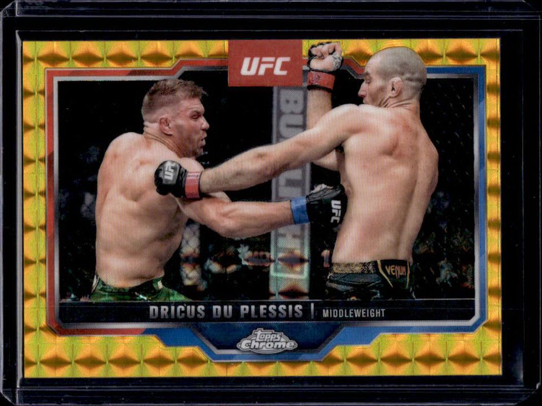 Dricus du Plessis 2025 Topps Chrome UFC #137 Gold Geometric Refractor /50 RAW