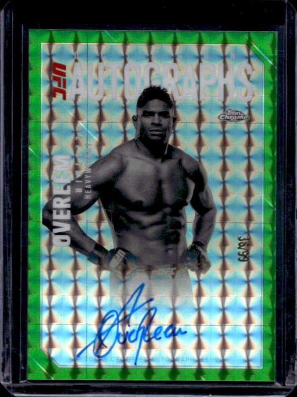 2025 Topps Chrome UFC #OLA-AO Octagon Legends Autographs - Green Geometric Refractor /99
