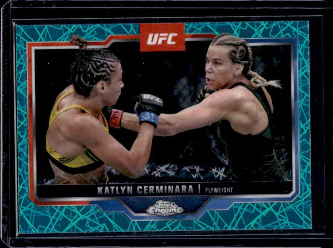 2025 Topps Chrome UFC #114 Teal Lazer Refractor /175