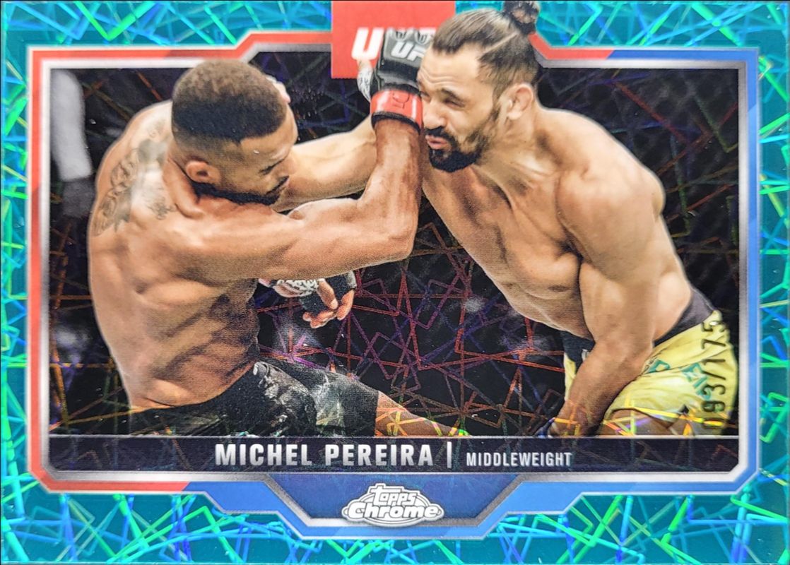 2025 Topps Chrome UFC #160 Teal Lazer Refractor /175
