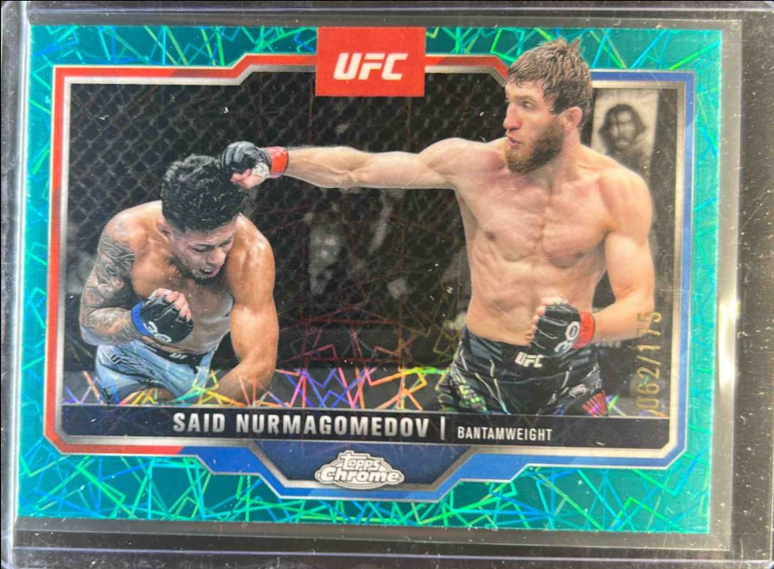 Said Nurmagomedov 2025 Topps Chrome UFC #84 Teal Lazer Refractor /175 ...