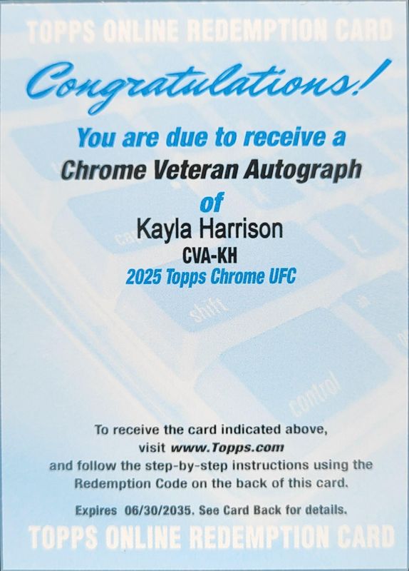 2025 Topps Chrome UFC #CVA-KH Chrome Veteran Autographs