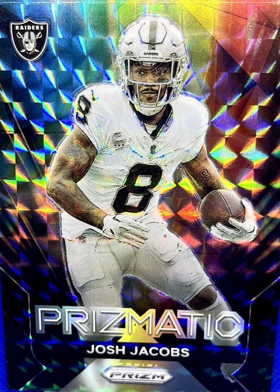 Josh Jacobs 2023 Prizm #15 Prizmatic - Black Finite /1 RAW