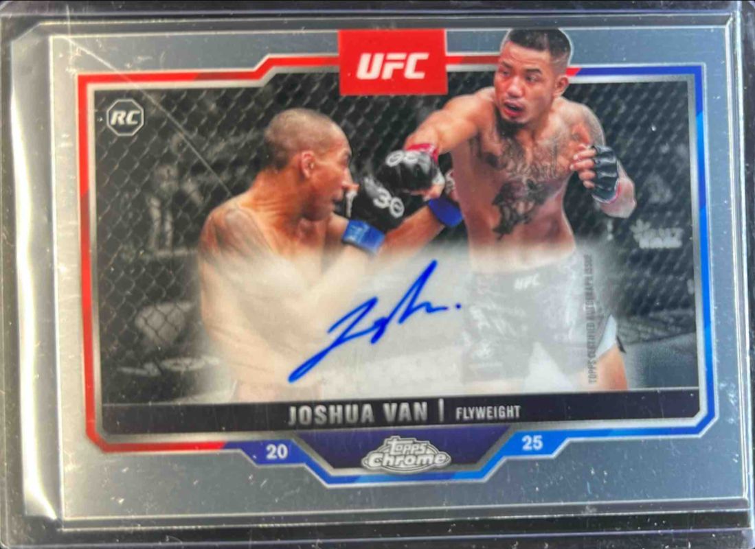 Joshua Van 2025 Topps Chrome UFC #CRA-JV Chrome Rookie Autographs RAW