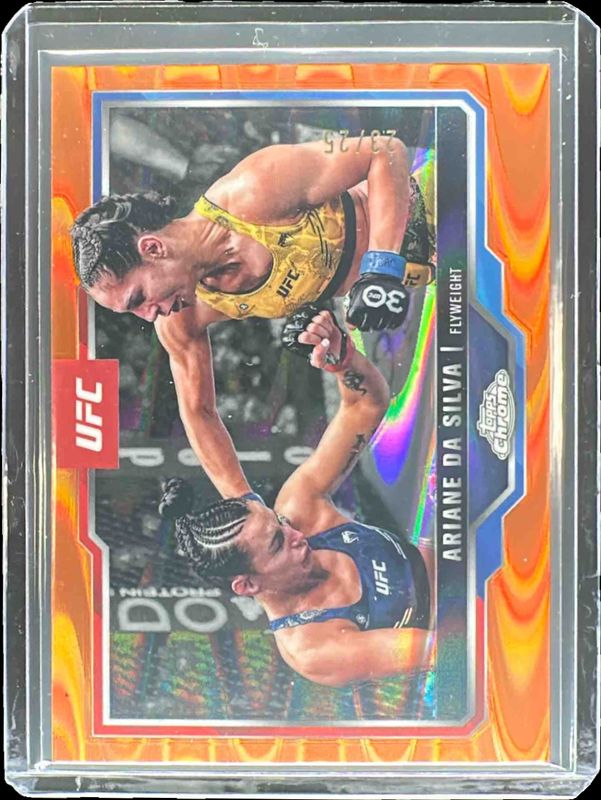 2025 Topps Chrome UFC #165 Orange RayWave /25