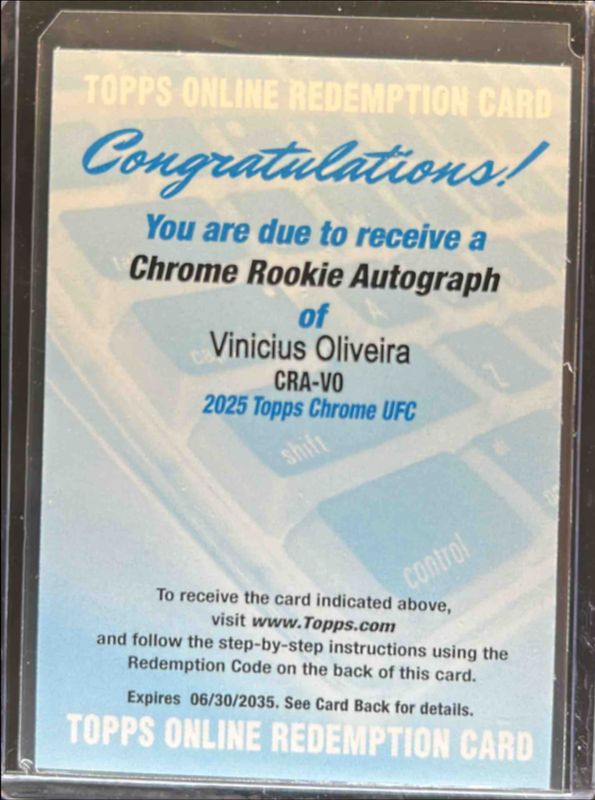 2025 Topps Chrome UFC #CRA-VO Chrome Rookie Autographs