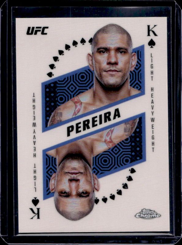 Alex Pereira 2025 Topps Chrome UFC #KAQ-9 Kings & Queens RAW