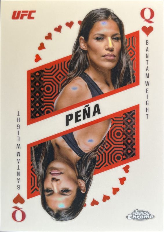 Julianna Pena 2025 Topps Chrome UFC #KAQ-2 Kings & Queens RAW