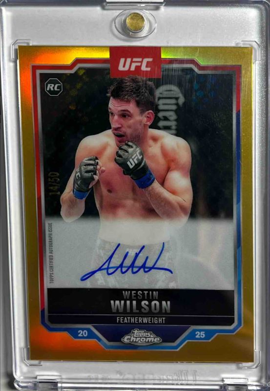 2025 Topps Chrome UFC #CRA-WW Chrome Rookie Autographs - Gold Refractor /50
