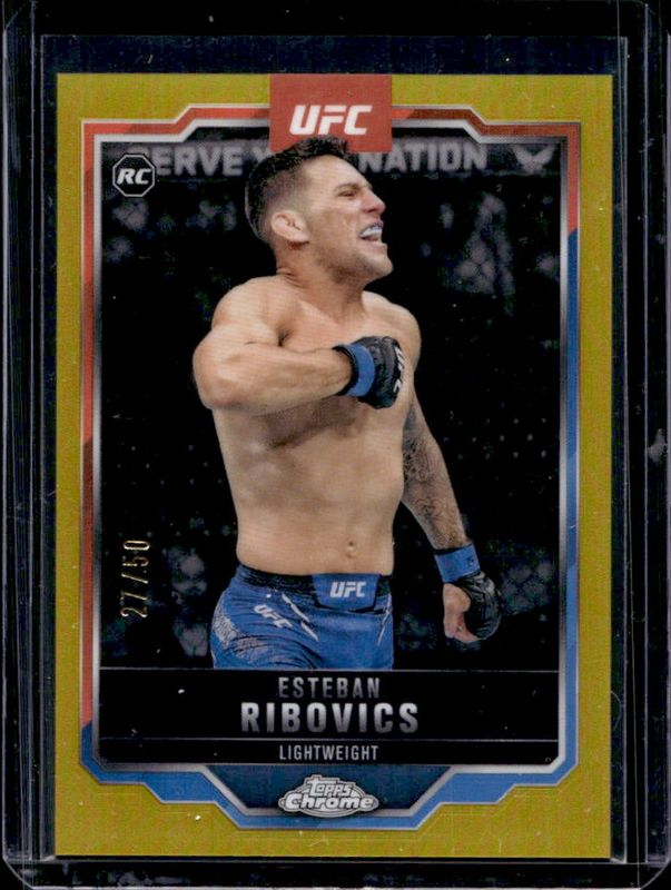 2025 Topps Chrome UFC #75 Gold Refractor /50