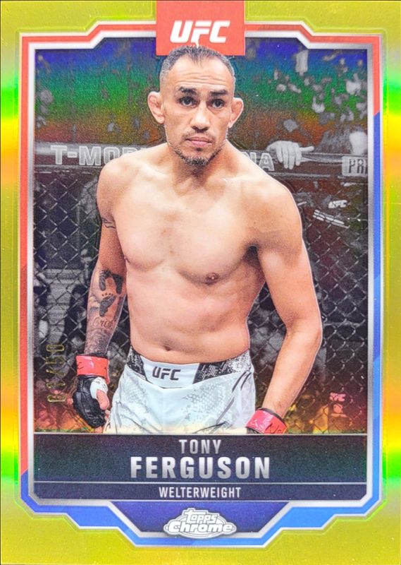2025 Topps Chrome UFC #171 Gold Refractor /50
