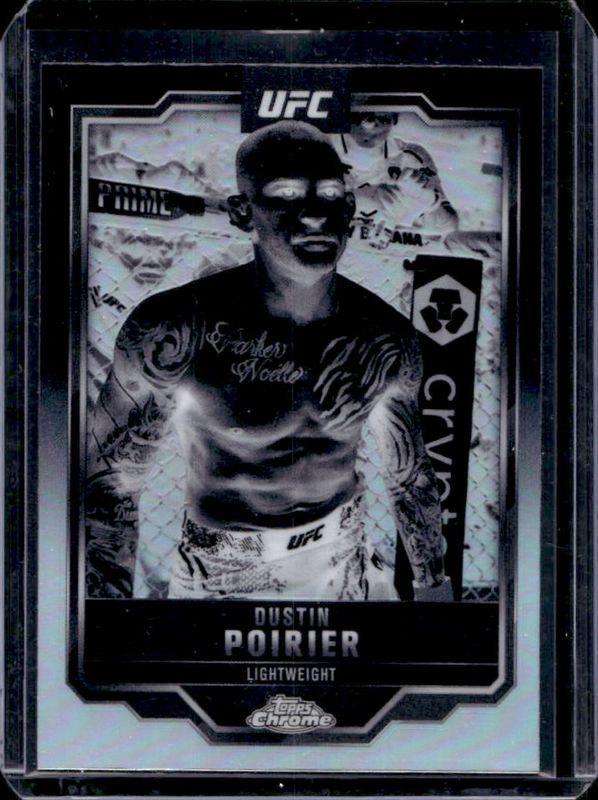 Dustin Poirier 2025 Topps Chrome UFC #7 Negative Refractor RAW