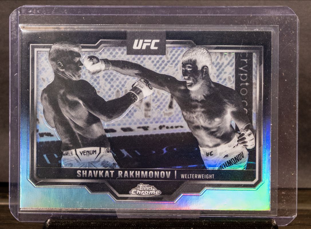 Shavkat Rakhmonov 2025 Topps Chrome UFC #125 Negative Refractor RAW