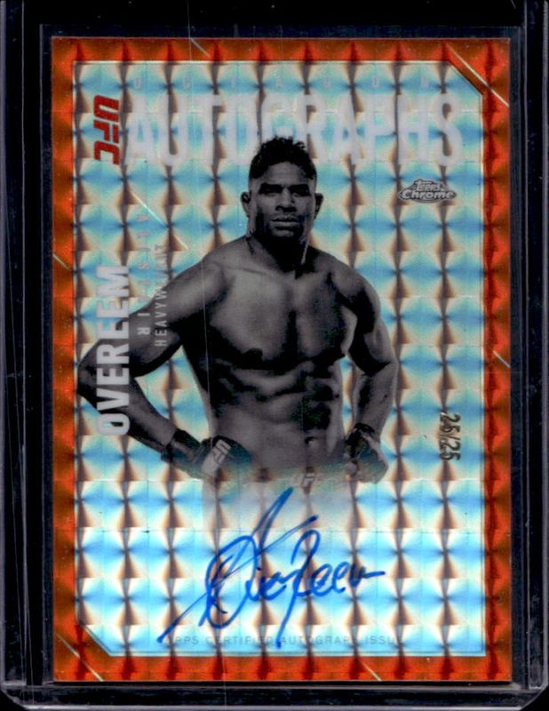 2025 Topps Chrome UFC #OLA-AO Octagon Legends Autographs - Orange Geometric Refractor /25
