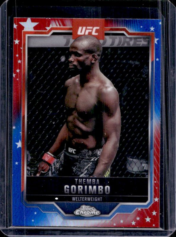 2025 Topps Chrome UFC #164 Red & Blue Refractor