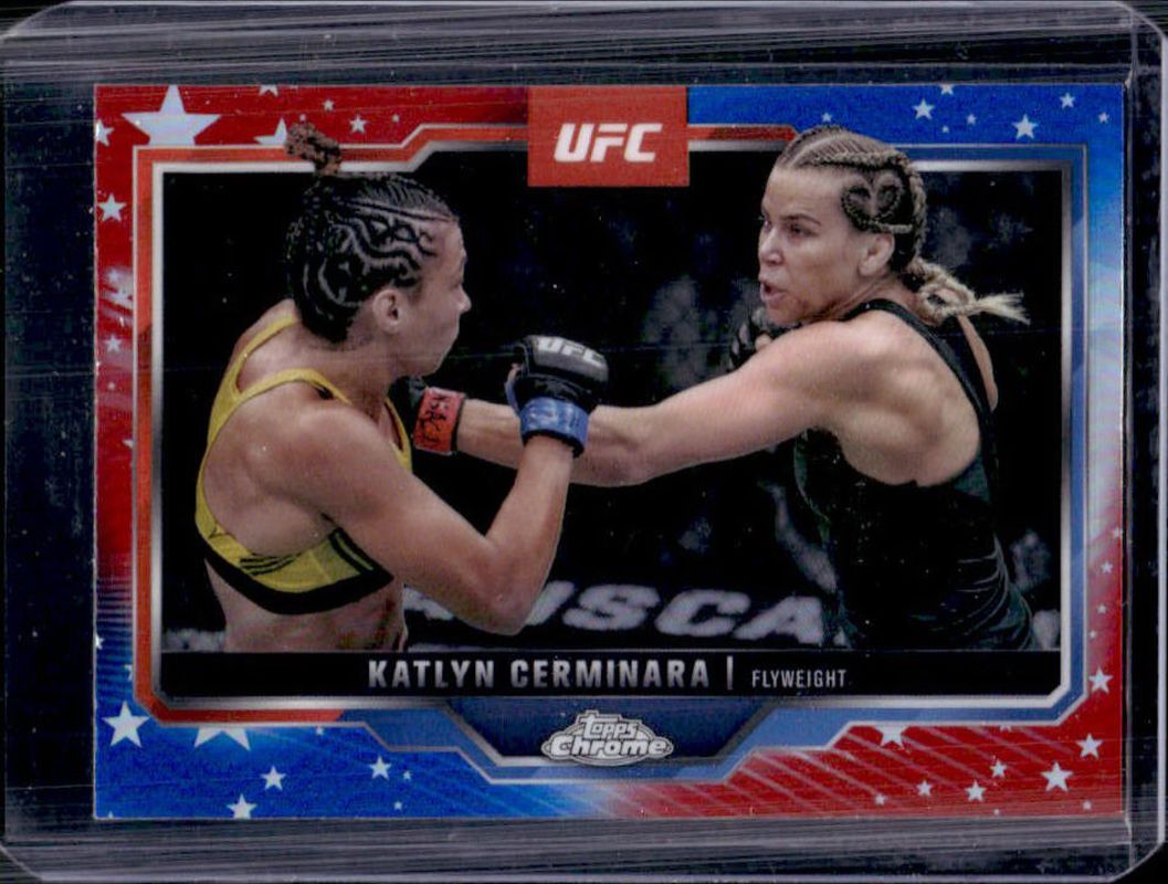 2025 Topps Chrome UFC #114 Red & Blue Refractor