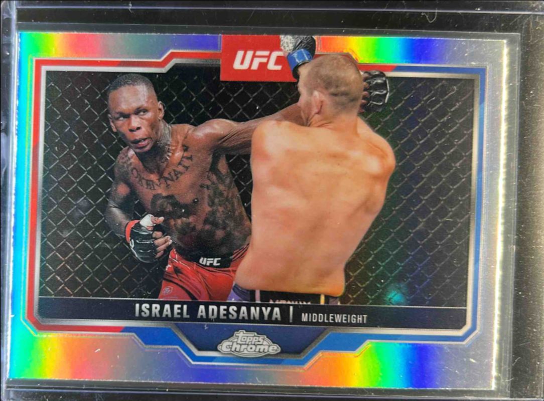 Israel Adesanya 2025 Topps Chrome UFC #3 Refractor RAW