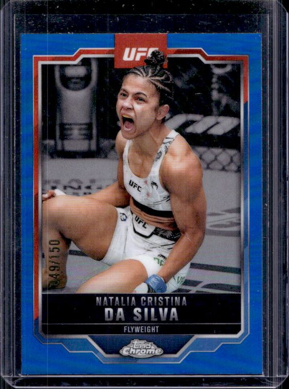 Natalia Cristina da Silva 2025 Topps Chrome UFC #82 Blue Refractor /150 RAW
