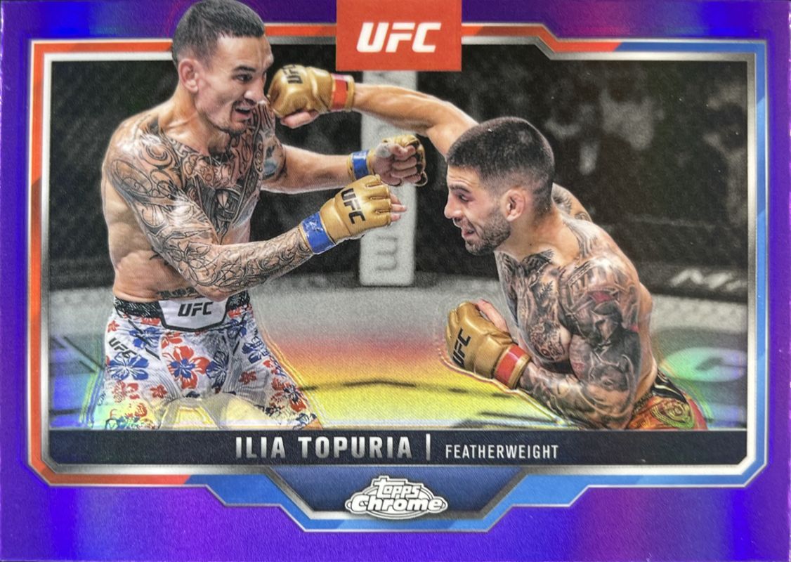Ilia Topuria 2025 Topps Chrome UFC #43 Purple Refractor RAW