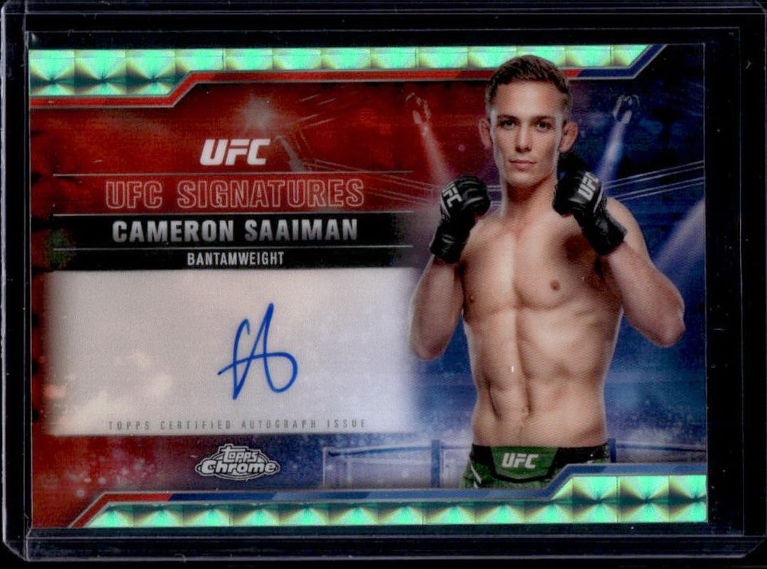 2025 Topps Chrome UFC #SIG-CS UFC Signatures - Aqua Geometric Refractor