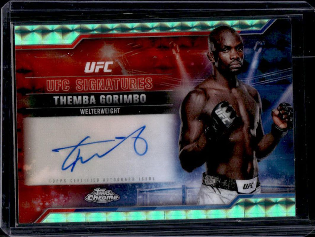 2025 Topps Chrome UFC #SIG-TG UFC Signatures - Aqua Geometric Refractor