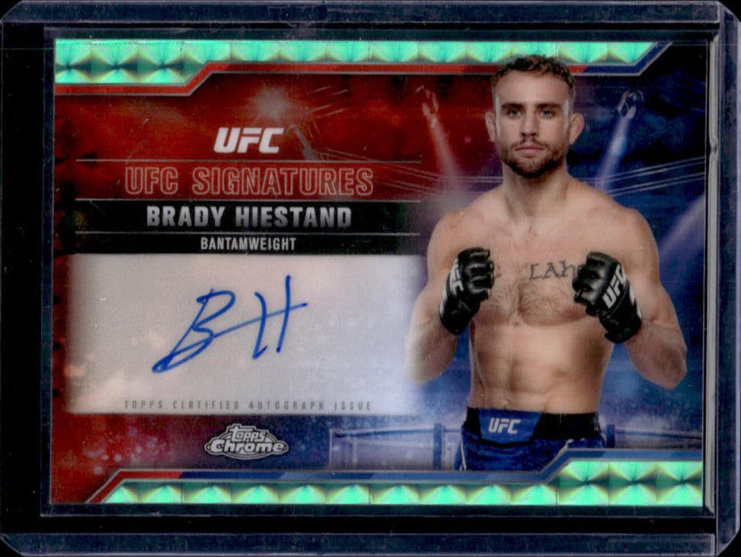 2025 Topps Chrome UFC #SIG-BH UFC Signatures - Aqua Geometric Refractor