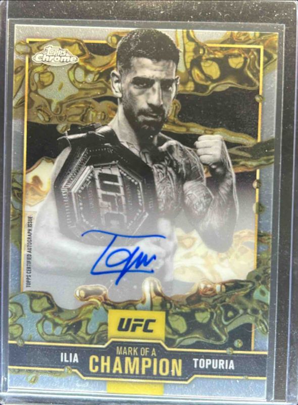 Ilia Topuria 2025 Topps Chrome UFC #MOC-IT Mark of a Champion Autographs RAW