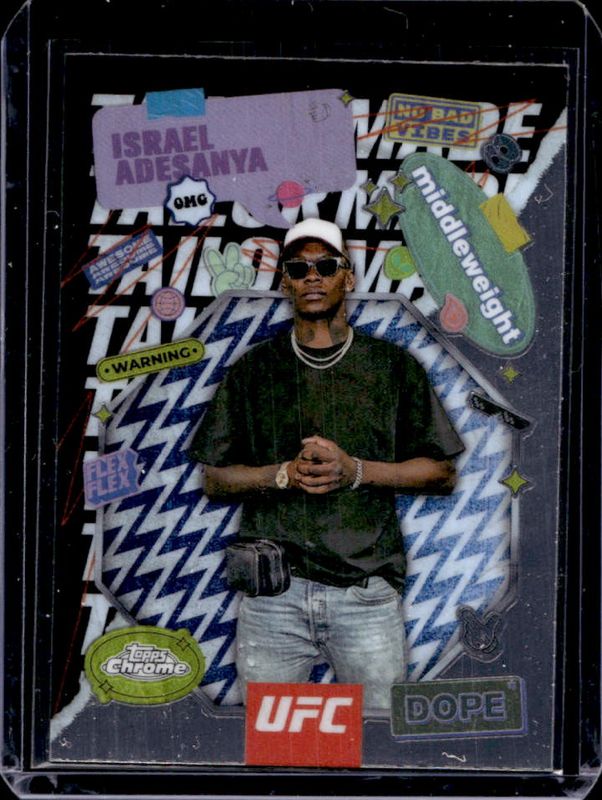 Israel Adesanya 2025 Topps Chrome UFC #TRM-4 Tailor Made RAW