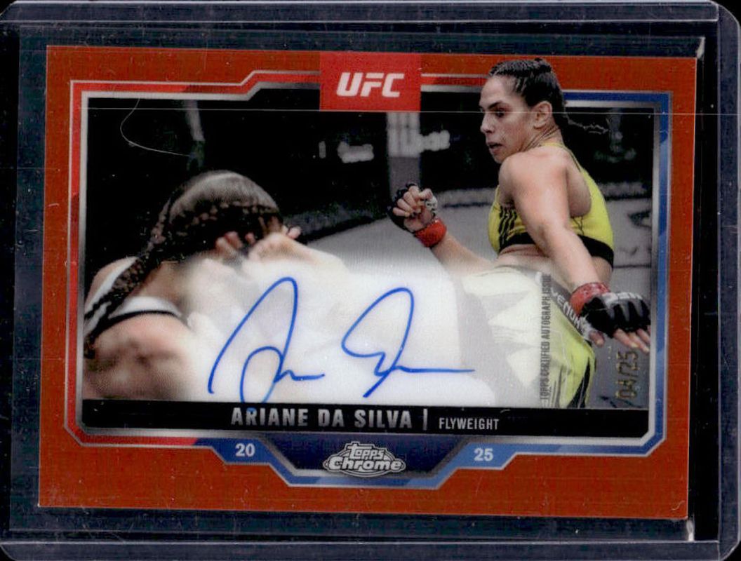 2025 Topps Chrome UFC #CVA-AL Chrome Veteran Autographs - Orange Refractor /25