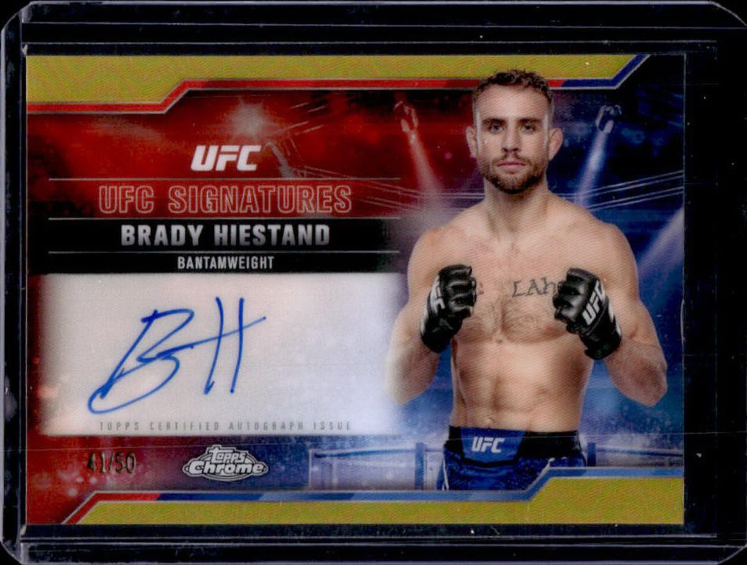 2025 Topps Chrome UFC #SIG-BH UFC Signatures - Gold Refractor /50