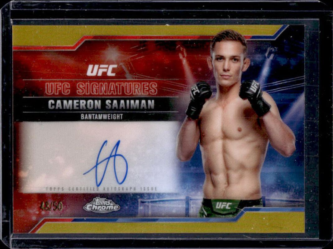 2025 Topps Chrome UFC #SIG-CS UFC Signatures - Gold Refractor /50