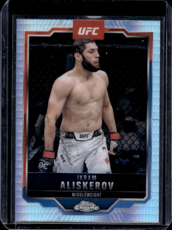 Ikram Aliskerov 2025 Topps Chrome UFC #86 Prism Refractor RAW