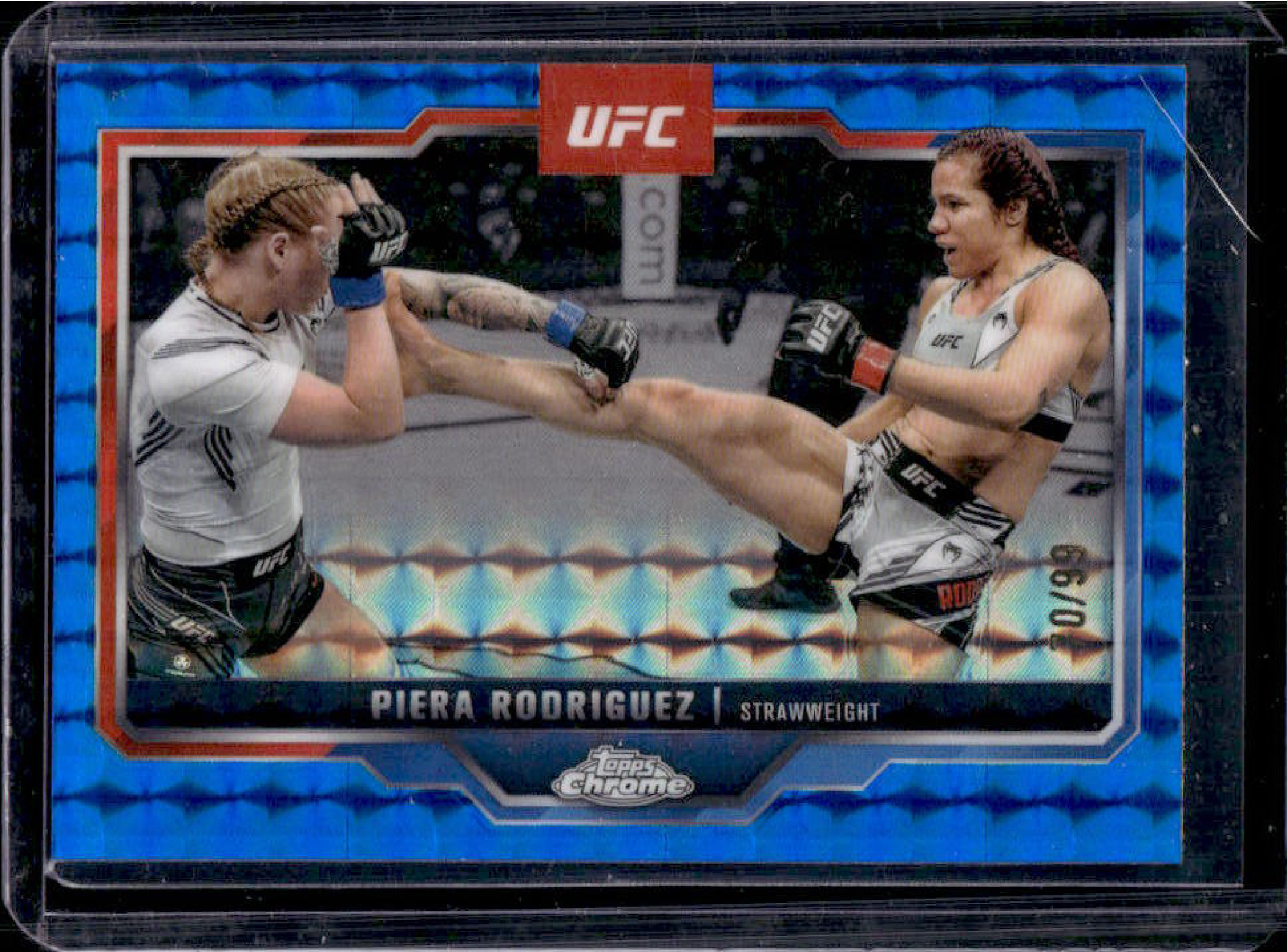 Piera Rodriguez 2025 Topps Chrome UFC #135 Blue Geometric Refractor /99 ...