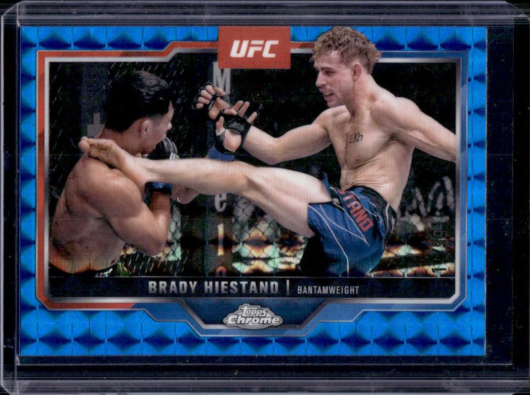Brady Hiestand 2025 Topps Chrome UFC #199 Blue Geometric Refractor /99 RAW