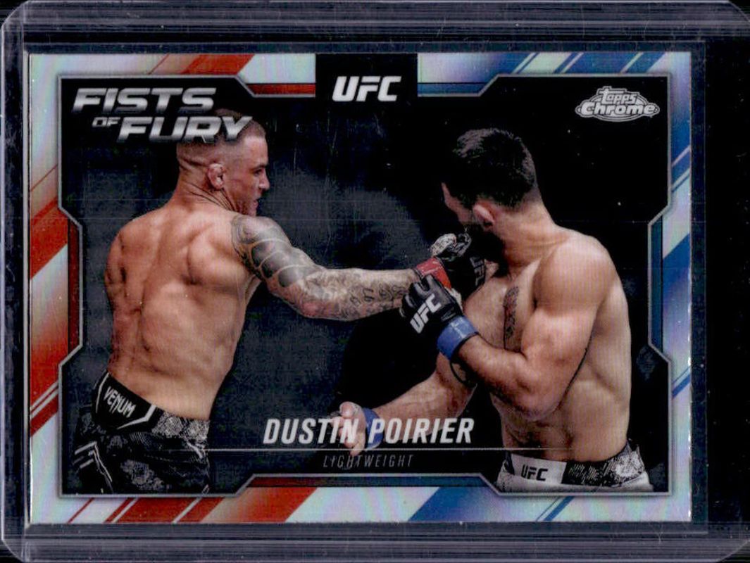 Dustin Poirier 2025 Topps Chrome UFC #FOF-21 Fists of Fury RAW
