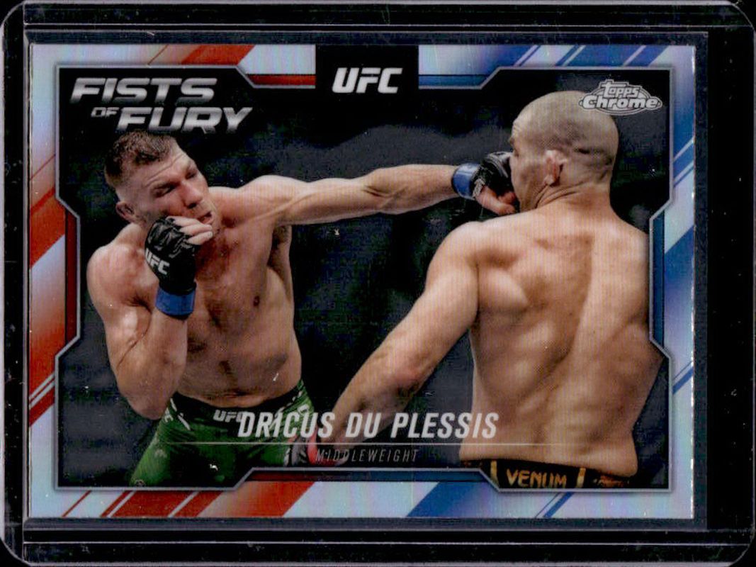 Dricus du Plessis 2025 Topps Chrome UFC #FOF-23 Fists of Fury RAW