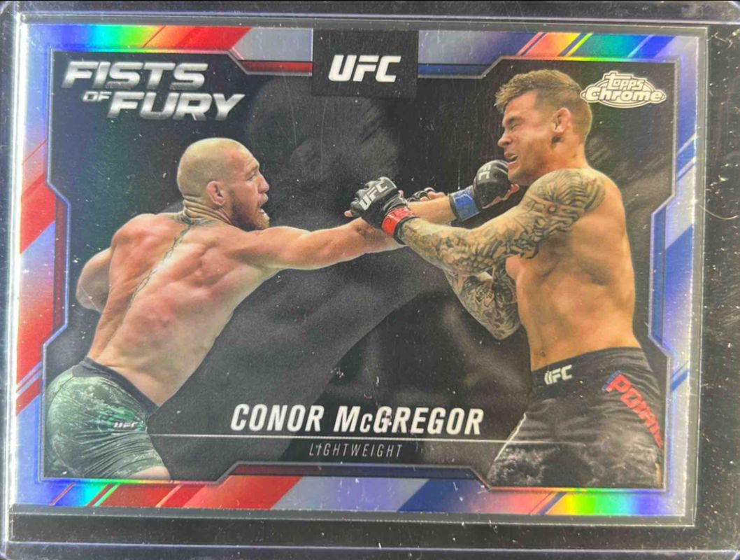 Conor McGregor 2025 Topps Chrome UFC #FOF-16 Fists of Fury RAW