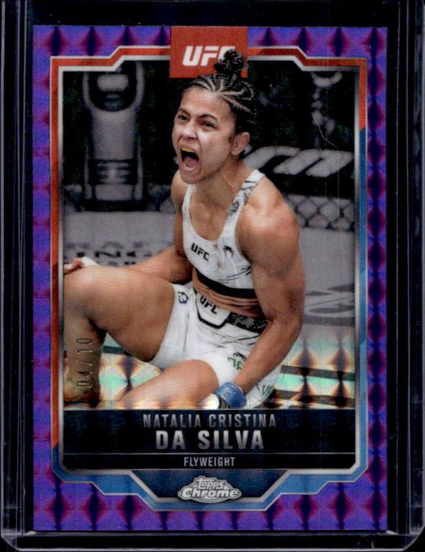 Natalia Cristina da Silva 2025 Topps Chrome UFC #82 Purple Geometric Refractor /10 RAW