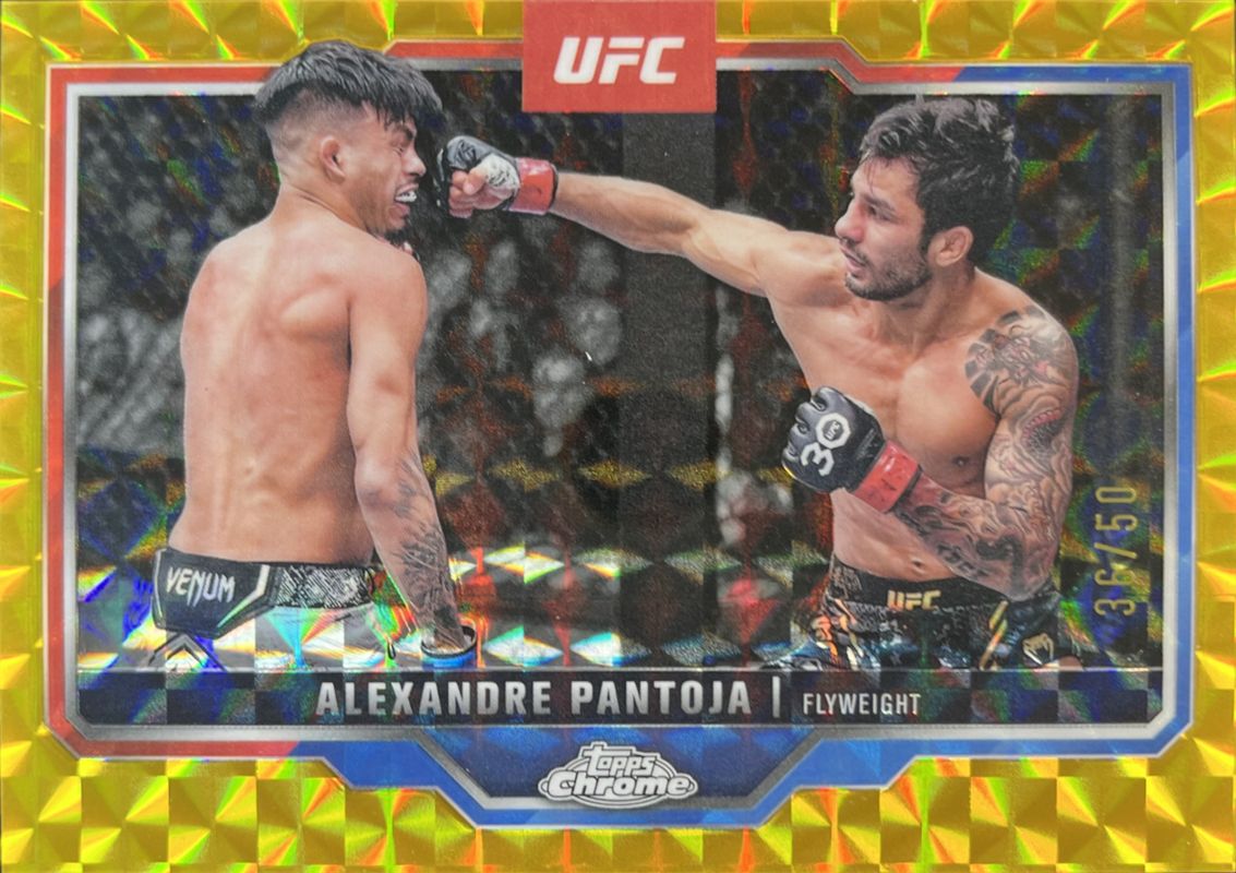 Alexandre Pantoja 2025 Topps Chrome UFC #188 Gold Geometric Refractor /50 RAW