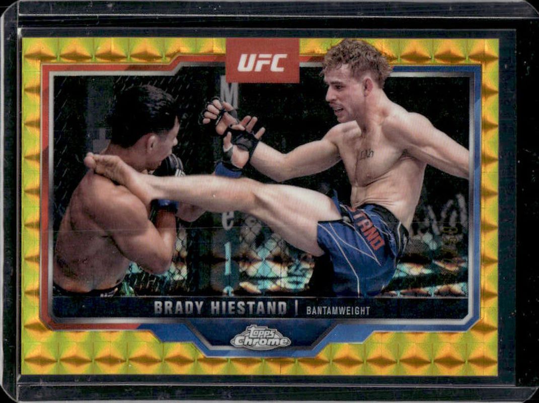 Brady Hiestand 2025 Topps Chrome UFC #199 Gold Geometric Refractor /50 RAW