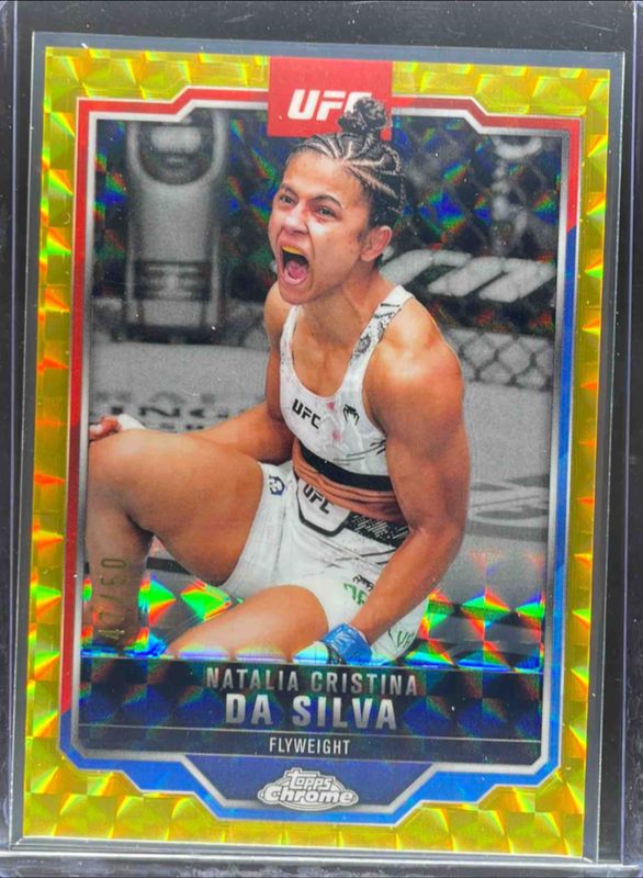 Natalia Cristina da Silva 2025 Topps Chrome UFC #82 Gold Geometric Refractor /50 RAW